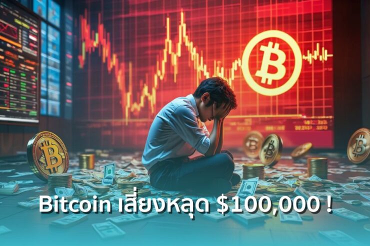 Bitcoin เสี่ยงหลุด $100,000 ! นักลงทุนคริปโทฯ ถูกล้างพอร์ตเกือบพันล้านดอลลาร์ในวันเดียว