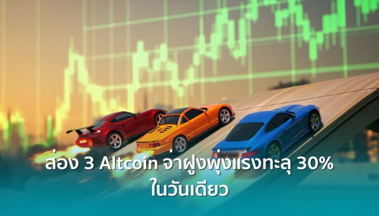 ส่อง 3 Altcoins ดาวเด่น บวกสูงสุดกว่า 37% หลัง Bitcoin ทุบสถิติใหม่อย่างต่อเนื่อง