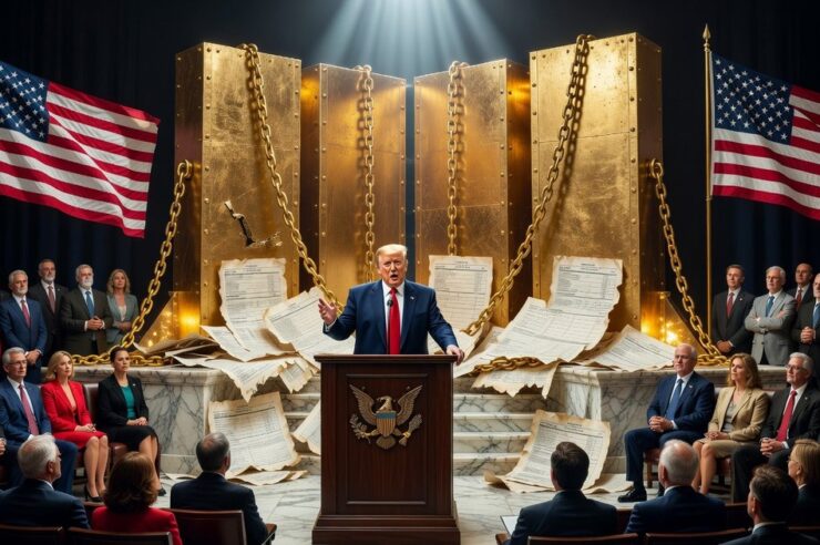 ทรัมป์ประกาศในสภา ภาษีนำเข้าจะมาแทนภาษีเงินได้ สะเทือนตลาดการเงินโลก