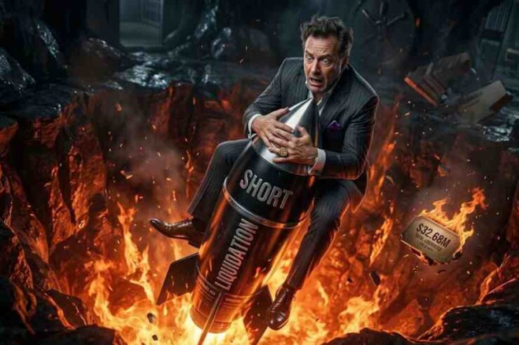 เจ้ามือเสี่ยงตาย! เปิด Short Bitcoin $32.68M ด้วย Leverage 40x ราคาขึ้นอีก 13% โดนเทกระจาด