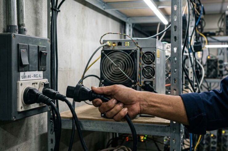 ถอดปลั๊กพักก่อน! ค่าความยากในการขุด Bitcoin ร่วงดิ่งกว่า 7.8% หลังนักขุดแห่ปิดเครื่องไปซบ AI