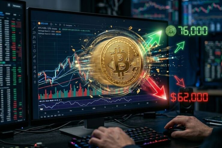 ช้อนเลยหรือรอร่วง? สแกน 3 โซนชี้ชะตา Bitcoin เตรียมพุ่งแตะ $76,000 หรือดิ่งเหว $62,000