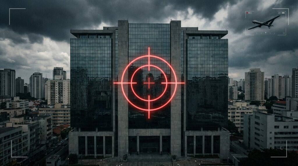 สร้างภาพธนาคาร สถาบันการเงินถูกล็อคเป้ายิงระเบิด realistic cinematic no text