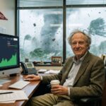 ศาสตราจารย์คณิตศาสตร์จาก MIT กำลังนั่งอยู่หน้าคอมแล้วเปิดเว็บ Polymarket เพื่อคาดการณ์สภาพอากาศ โดยในจอมีรูปการพยาการณ์อากาศ