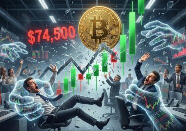 เหรียญ Bitcoin กำลังพุ่งทะลุแนวต้านอย่างรุนแรง กราฟแท่งเทียนสีเขียวพุ่งขึ้นสูง เทรดเดอร์ฝั่ง Short กำลังตกใจเหมือนถูกบีบสถานะ