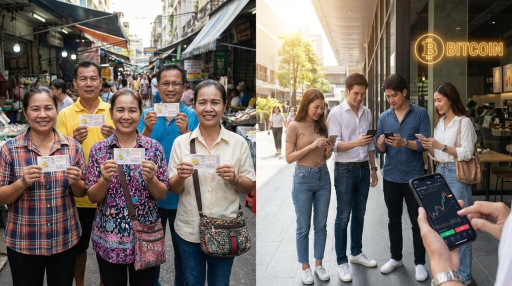 คนไทยกับหวย และคนไทยกับบิทคอยน์ยืนด้วยกัน