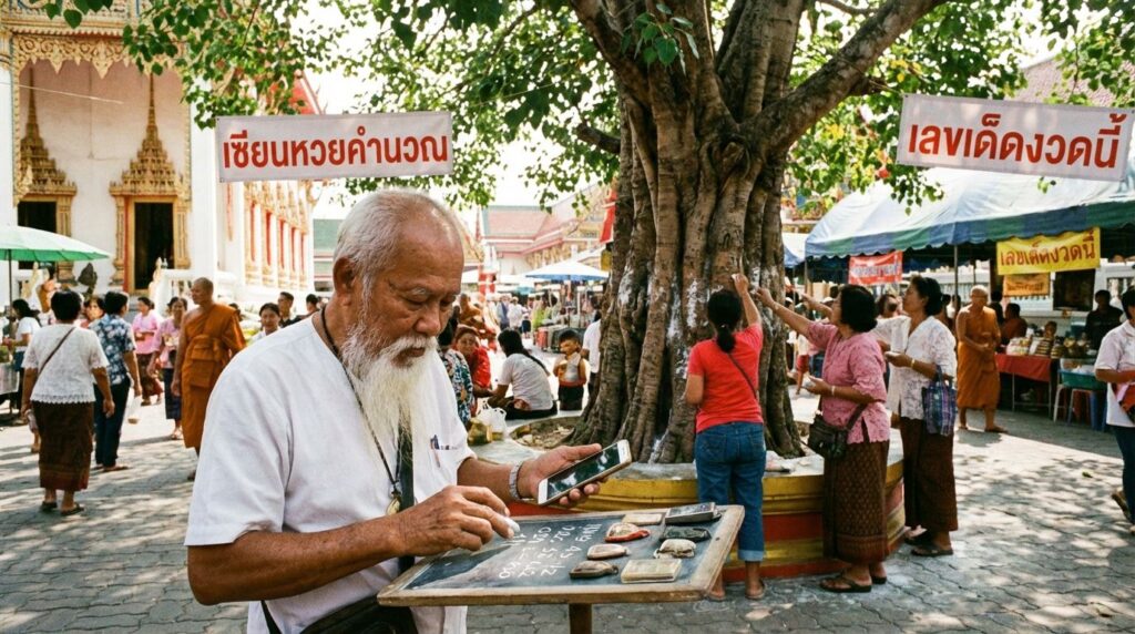 สร้างภาพเซียนหวยคำนวณโอกาสถูกหวยพร้อมถูต้นไม้หรือหาทางดูเลขหวย คนไทย