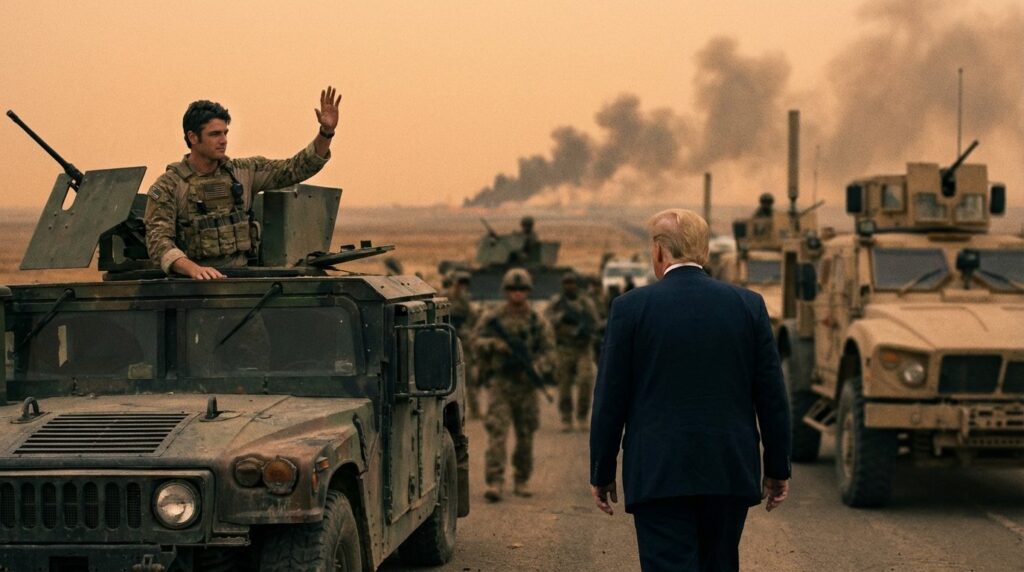 Joe Kent โบกมือบ้ายบายทรัมป์กลางสงครมอิหร่านสหรัฐ realistic cinematic no text