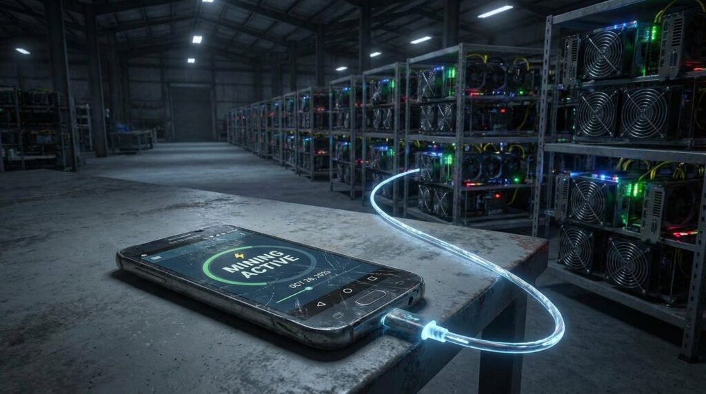 From a single older Android phone running Android 12 or higher, or an iPhone 6s or later, to a cryptocurrency mining farm.