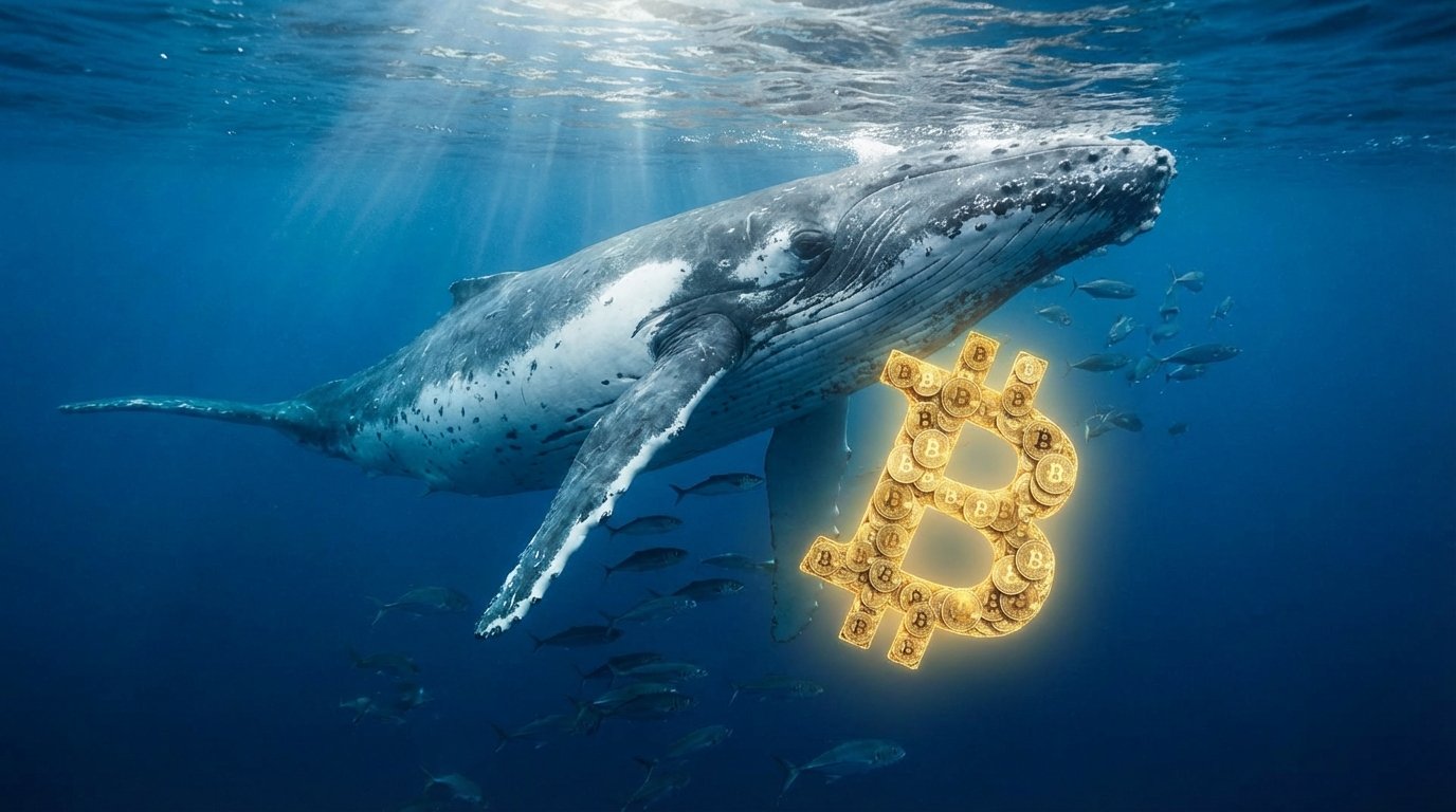 whale with Bitcoin