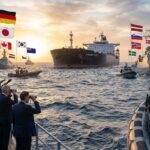 นักการทูตของแต่ละชาติโดยมี สหราชอาณาจักร, ฝรั่งเศส, เยอรมนี, อิตาลี, เนเธอร์แลนด์, ญี่ปุ่น, แคนาดา, เกาหลีใต้, นิวซีแลนด์, เด