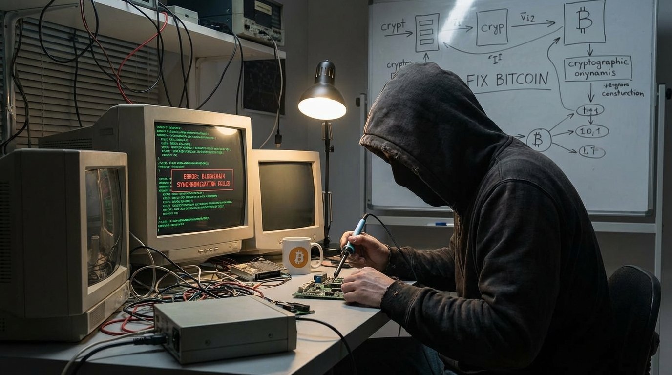 satoshi nakamoto in hoodile fix bitcoin error