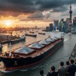 เรือขนส่งแร่เงินกำลังขับเข้าประเทศจีน บรรยากาศการลงทุน ราคาสินทรัพย์กำลังร่วง สื่อถึงจีนกำลังซื้อแร่เงินจำนวนมาก