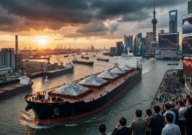 เรือขนส่งแร่เงินกำลังขับเข้าประเทศจีน บรรยากาศการลงทุน ราคาสินทรัพย์กำลังร่วง สื่อถึงจีนกำลังซื้อแร่เงินจำนวนมาก