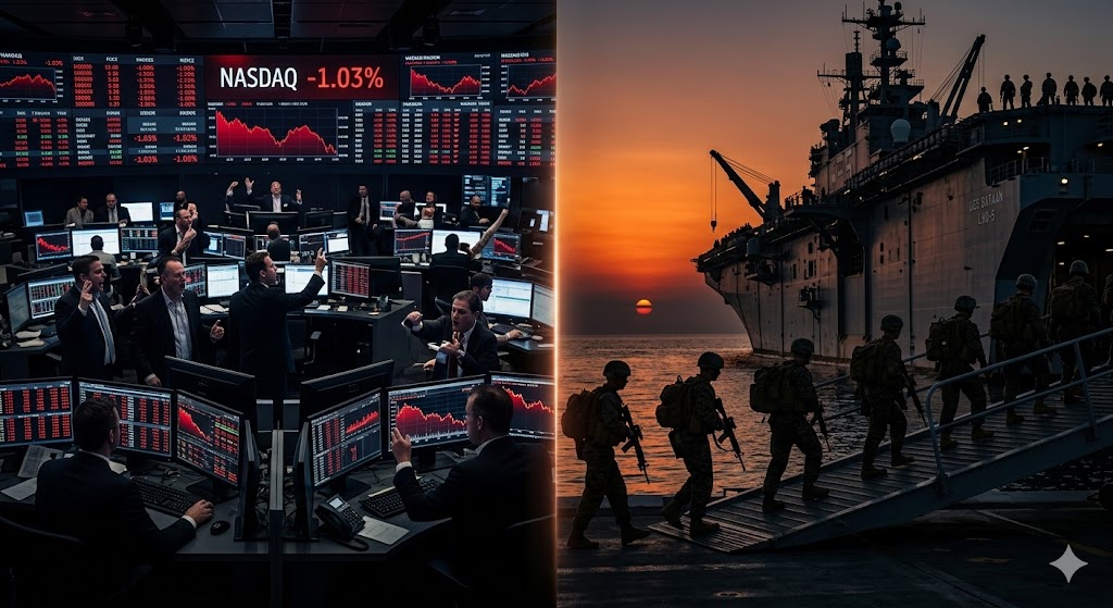 Nasdaq 100 ร่วงหนักกว่า 1% กังวลศึกตะวันออกกลางระอุ หลังสหรัฐฯ ส่งนาวิกโยธินเพิ่ม 2,500 นาย