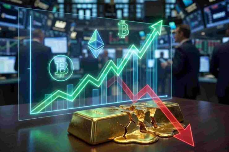 Fundstrat ชี้คริปโตทำกำไรนำตลาดนับตั้งแต่วิกฤตอิหร่าน สวนทางทองคำที่ร่วงหนักสุดรอบ 40 ปี
