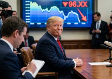 ภาพทรัมป์พอใจสัญญาณยุติสงคราม