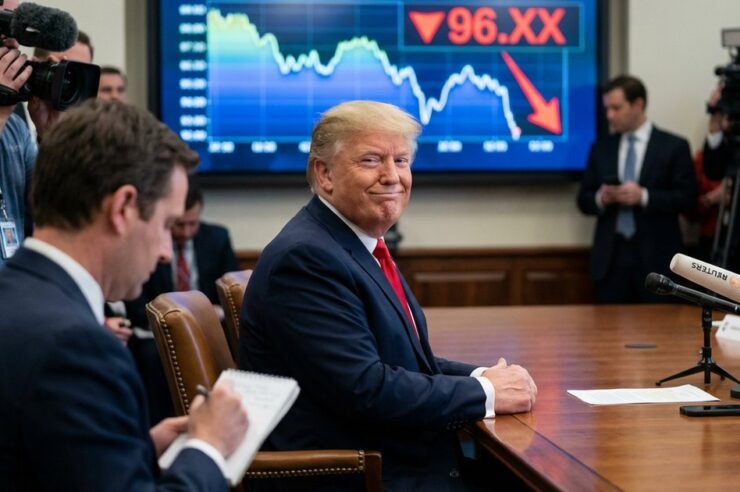 ภาพทรัมป์พอใจสัญญาณยุติสงคราม