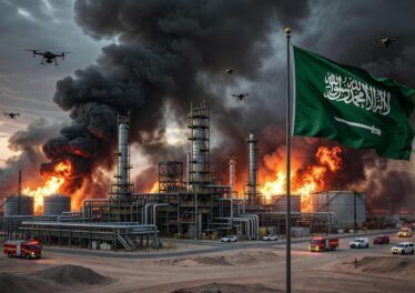 โรงกลั่นน้ำมันยักษ์ซาอุฯ โดนโดรนถล่ม หวั่นวิกฤตพลังงานฉุดตลาดดิ่ง