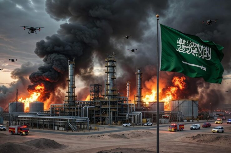 โรงกลั่นน้ำมันยักษ์ซาอุฯ โดนโดรนถล่ม หวั่นวิกฤตพลังงานฉุดตลาดดิ่ง