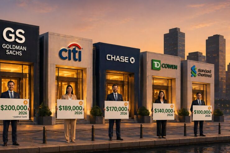 5 ธนาคารยักษ์ใหญ่สหรัฐฯ คาดการณ์ราคา Bitcoin ในปี 2026 ทะลุ $100,000 ทุกเจ้า