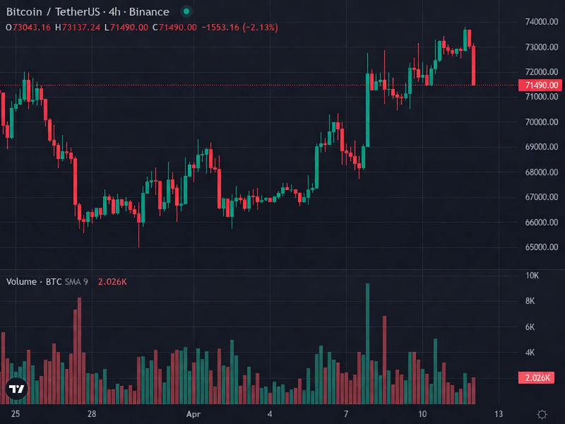 BTC 4H price chart