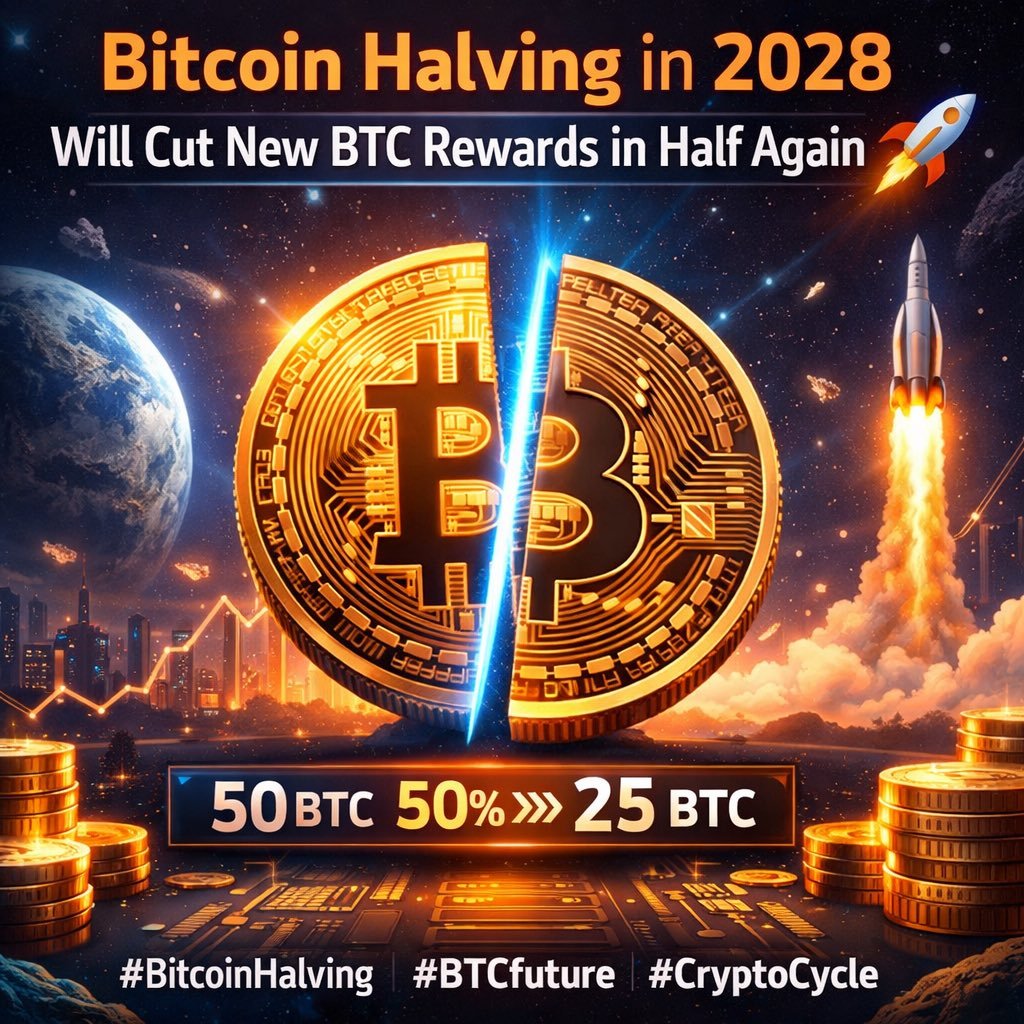 Bitcoin Halving 2028 จะลดรางวัลนักขุดอีกครั้ง
