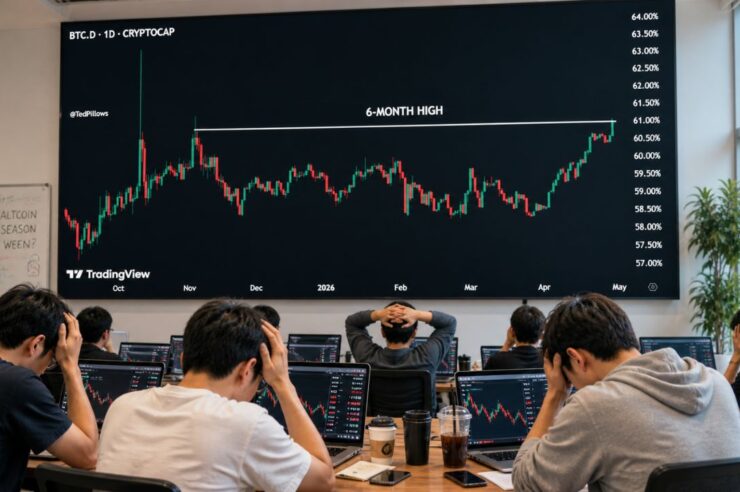 Bitcoin Dominance ทำจุดสูงสุดรอบ 6 เดือน ไร้วี่แวว Altcoin Season ในปี 2026