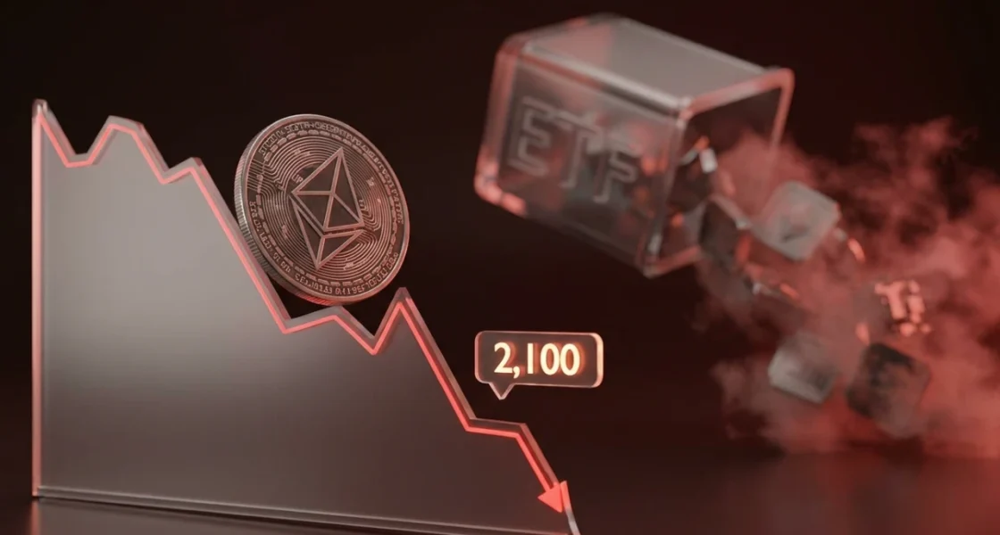 Ethereum เสี่ยงร่วงหลุด 2,100 ดอลลาร์หลังเผชิญแรงเทขายจากกองทุน ETF อย่างต่อเนื่อง