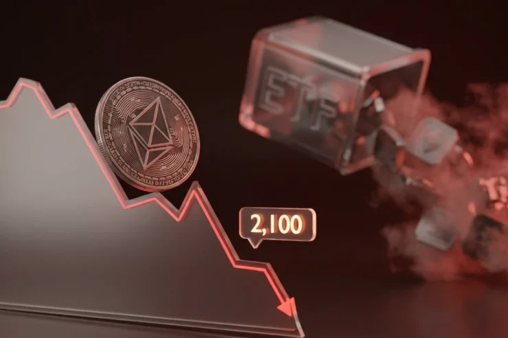 Ethereum เสี่ยงร่วงหลุด 2,100 ดอลลาร์หลังเผชิญแรงเทขายจากกองทุน ETF อย่างต่อเนื่อง