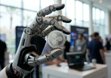 ai-robot-hold-xrp-coin