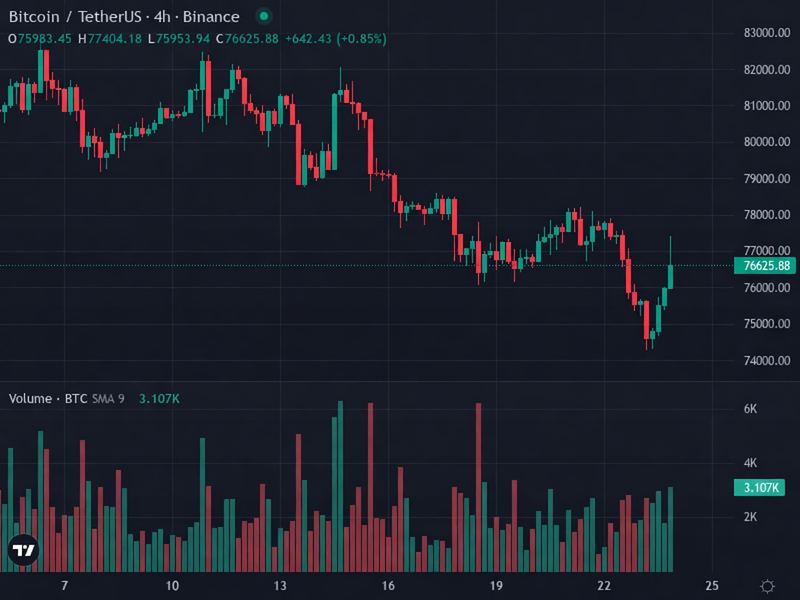 BTC 4H price chart