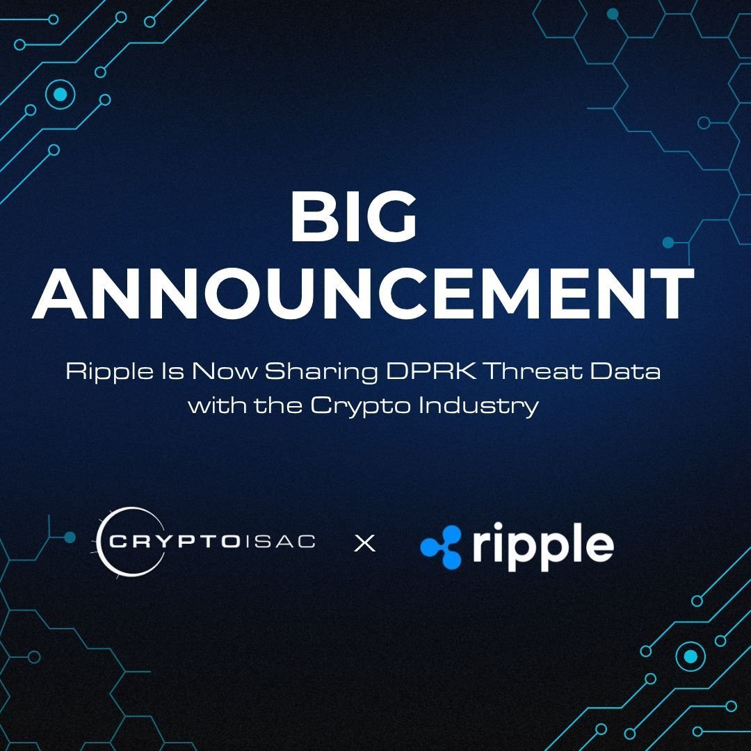 ภาพประกาศความร่วมมือระหว่าง Crypto ISAC กับ Ripple