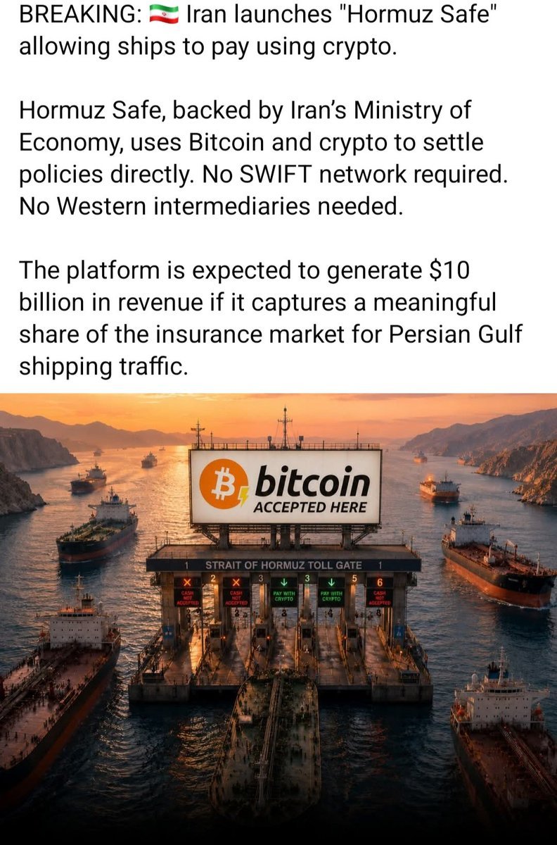 Hormuz Safe pay with crypto toll gate