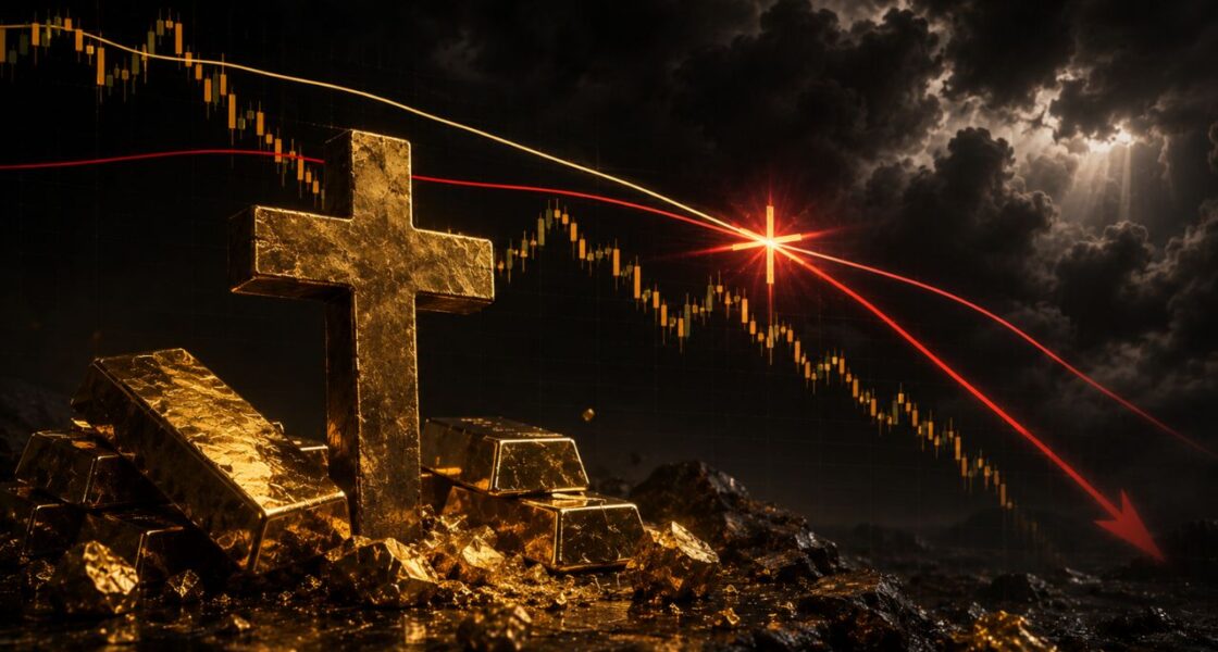 ทองคำเกิด Death Cross ครั้งแรกนับตั้งแต่ตุลาคมปี 2023 นักวิเคราะห์เตือน ขาลงยังไม่จบ