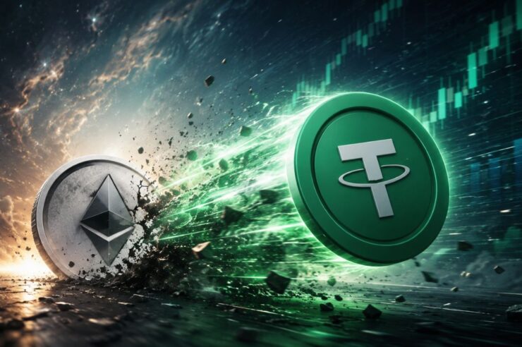 Ethereum ถูก USDT แซงแล้ว! ภาพที่ไม่เคยเกิดขึ้นมาก่อนกำลังเกิดขึ้นในตลาดคริปโต