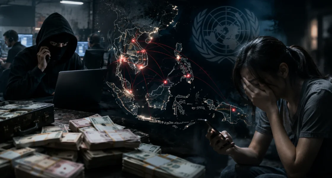 UN เผย เครือข่าย Scammer ในเอเชียตะวันออกเฉียงใต้ทำผู้เสียหายสูญเงินกว่า 3.85 ล้านล้านบาท