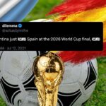 มาก่อนกาล ทวีตปริศนาในปี 2021 ทำนาย อาร์เจนตินาจะชนะสเปนในนัดชิงบอลโลก 