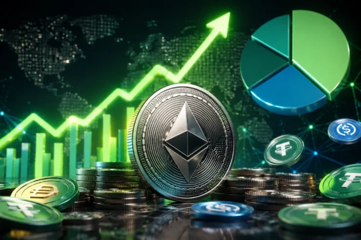 Market Cap Stablecoin บน ETH พุ่ง $400 ล้าน ในเวลา 24 ชั่วโมง ครองส่วนแบ่งตลาดอันดับหนึ่งกว่า 54%