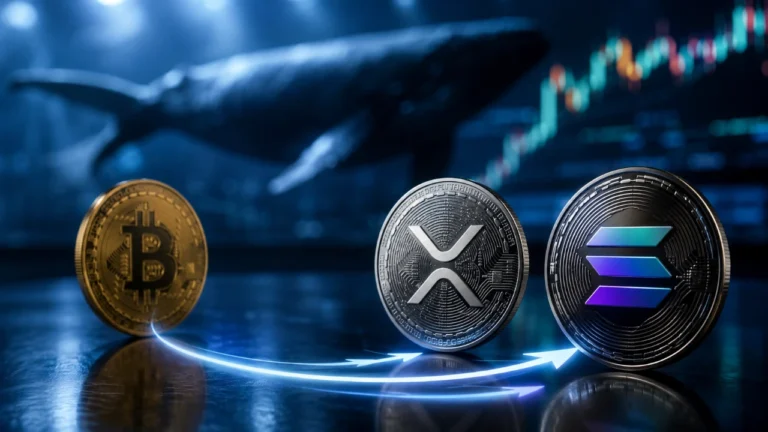 วาฬคริปโตเริ่มโยกเงินจาก Bitcoin เข้าหา XRP และ Solana หลังรายงานข้อมูลชี้เงินทุนสถาบันไหลเข้า