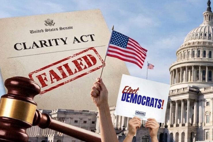 ทำเนียบขาวกล่าวโทษพรรคเดโมแครต หลังทำร่างกฎหมาย CLARITY Act ไม่ผ่านวุฒิสภา