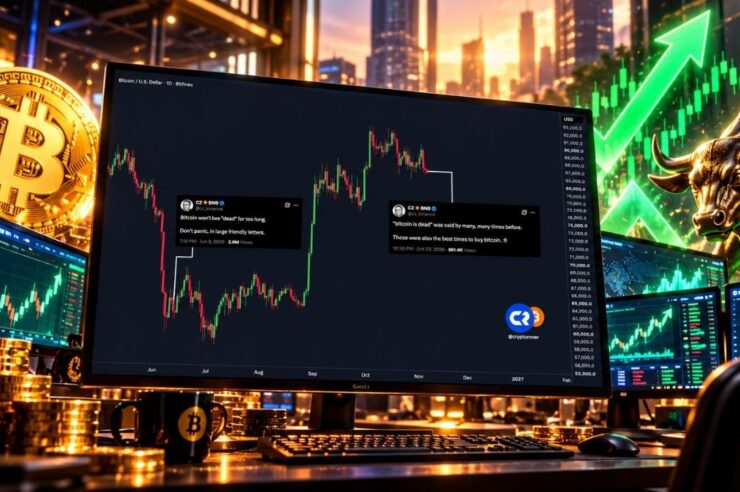 CZ ส่งสัญญาณ “Don’t Panic” ซ้ำ ครั้งล่าสุดที่พูด ราคา Bitcoin พุ่งเกือบ 40% จากจุดต่ำสุดในเดือนมิถุนายน