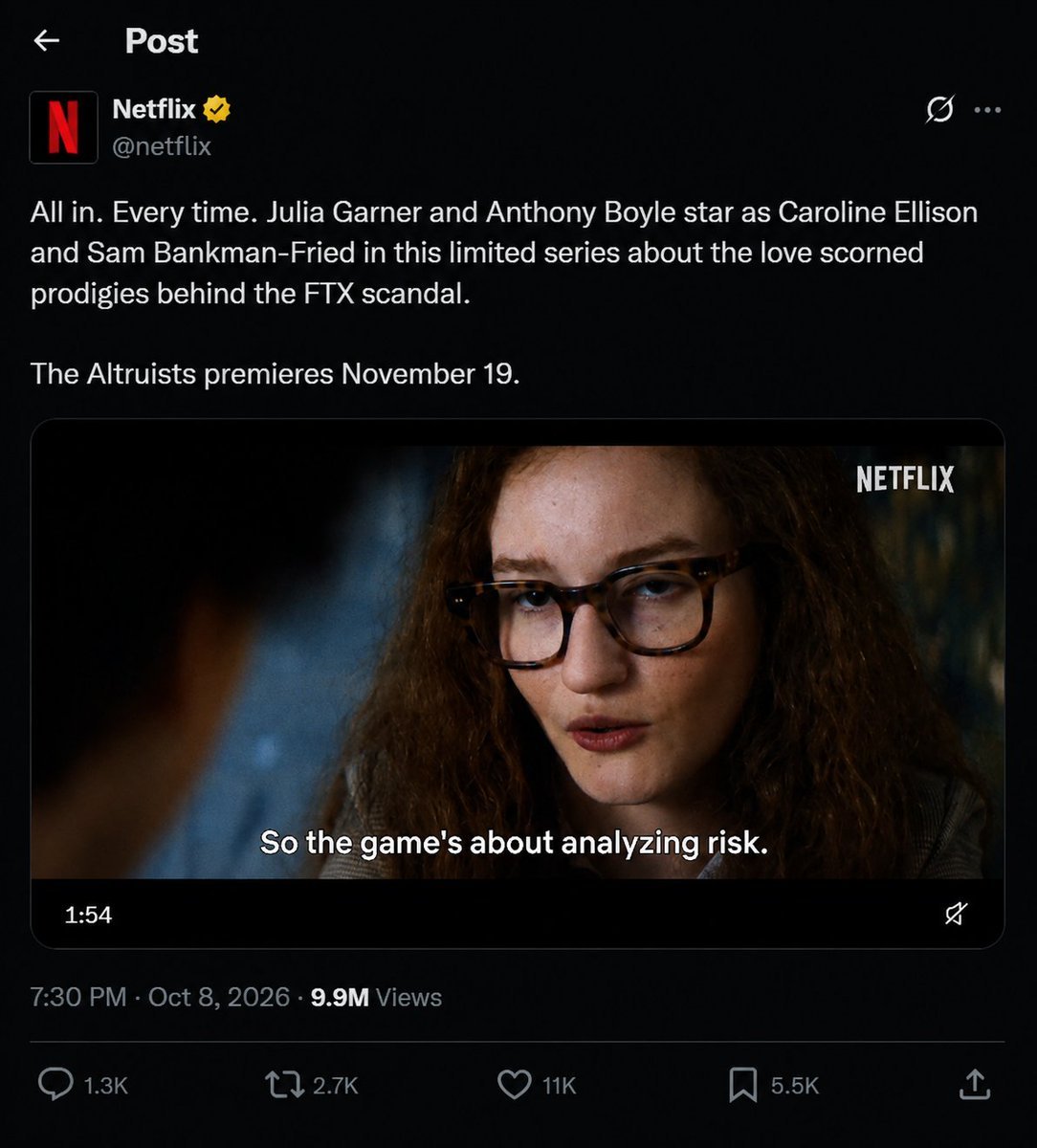 Netflix โพสต์ตัวอย่างซีรีส์ The Altruists เกี่ยวกับ FTX