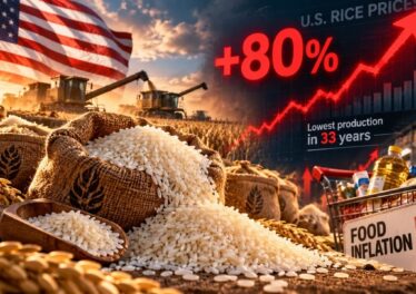 ราคาข้าวสหรัฐฯ พุ่งกว่า 80% หลังผลผลิตต่ำสุดในรอบ 33 ปี เตือนเงินเฟ้อด้านอาหารระลอกใหม่